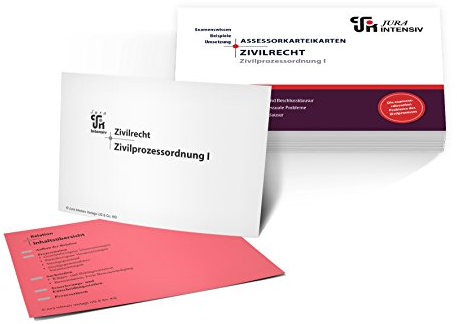Assessor Karteikarten Zivilrecht - Zivilprozessordnung I: Urteils- und Beschlussklausur sowie Anwaltsklausur