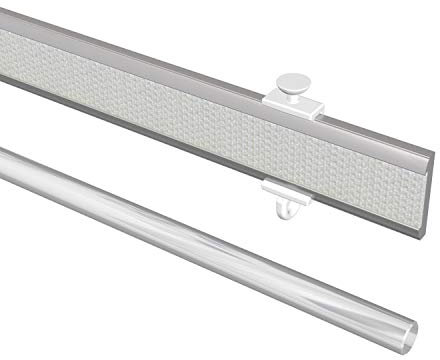 Flairdeco Paneelwagen mit Klettband, kürzbar, Aluminium, Silbergrau, 70 cm, 2-Einheiten