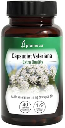 PLAMECA Capsudiet Valeriana, Sueño,Máxima Concentración, 40 Cápsulas Vegetales