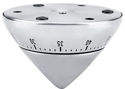 TOPINCN Kitchen Timer Stainless Steel 60 Minutes Count Down Mechanical Cooking Timer Kitchen Timing Tool With Strong Magnet Back, Loud Alarm, Memory Function(Silver)