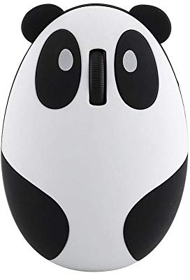 Lazmin Souris Optique Optique Rechargeable sans Fil Ergonomique de Forme Panda 2,4 GHz avec câble de Chargement USB, Souris dindividualité Plug and Play pour Andriod/iOS,