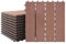 Froadp 30x30cm Pavimento per esterno, Piastrelle in Plastica Composita WPC, Pavimentazione in Plastica-legno all'aperto, Sistema di Grata Plug-in per Balcone Terrazza Giardino(22 pcs, Marron)