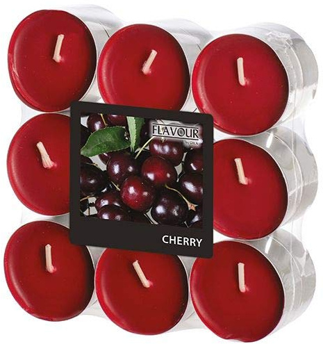 Gala Flavour by Duftlichte 96916 Scented Tea Lights Diameter 37.5 mm Height 16.6 mm Bordeaux Cherry Scented Pack of 18