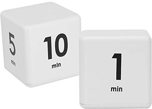 Minuteur cube professionnel pour salon de beauté - Pour la gestion du temps et les paramètres de compte à rebours (1-3-5-10 minutes)