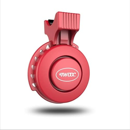 Jadeshay Campanello per Bicicletta Campanello Elettrico ad Alta Voce USB Ricaricabile LED Accessori per la Luce del clacson per Bici Torcia per Bici(Rosso)