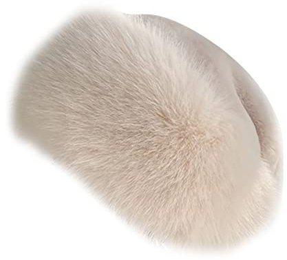 Herbests Fellmütze Pelzmütze Damen, Wintermütze mit Fleecefutter Damenmütze Faux Fuchs Pelz Warm Weich Russische Kunstpelzmütze Kosakenmütze für Reisen, Skifahren, Wandern, Beige, M, HER0121874