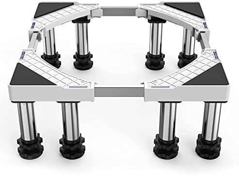 DEWEL 8 Füße untergestell für waschmaschine,podest für waschmaschine und trockner,Untergestell für Waschmaschine,Bärenlast 450kg,Geeignet für Kühlschränke,Waschmaschinen(Breite:43-57cm/Höhe 18cm-20cm)