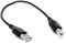 DRUT 30cm short USB A to B 2.0 24AWG High Speed Cable Lead for Printer Scanner Music Instrument 1ft Black Nickel Connectors