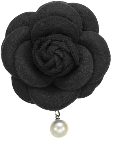 PATIKIL Camellia Blumenbroschen, Vintage Stoffblumenbroschen handgefertigte florale Anstecknadeln für Damen Hut Kleid Hemd Krawatte Corsage