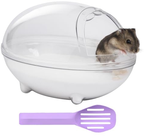 IBWell Transparent Hamster Sand Bath Container, Cage Accessory Box Keeps Sand Contained