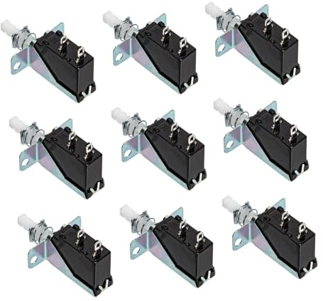MUSISALY 20pcs Self-locking Switch for Range Hood Vent Plastic Iron Construction Easy to Use