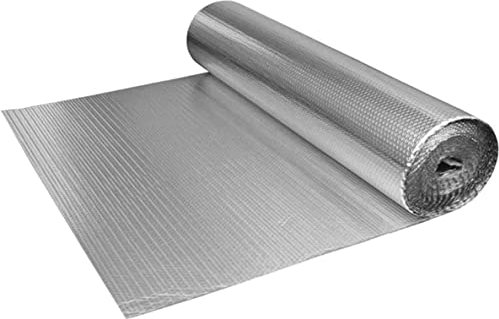 Luftpolsterfolie aus Aluminium, Isolierfolie, Heizkörperfolie, Isolierset, Reflektorfolie, Energie sparen, doppelte Aluminiumschicht, Luftpolsterfolie (Größe: 1 x 20