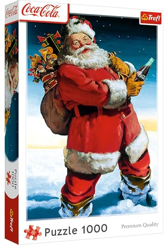 Trefl - Puzzle 1000 Teile, Der Weihnachtsmann im Schnee, Coca Cola