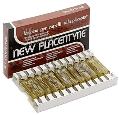 Generisch New Placentyne Ampoules pour perte de cheveux 12 x 10 ml restructurant Lotion capillaire placenta avec Pantovit Unisexe Adulte