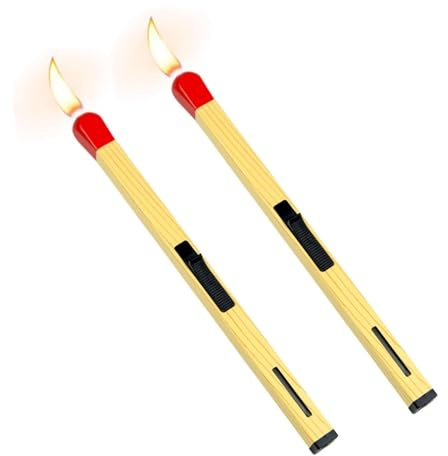 Paquete de 2 encendedores de fósforo, encendedores de llama suave, compactos y portátiles, combustible visible, encendedores de butano recargables, encendedores de tamaño de llama ajustable, encendedo