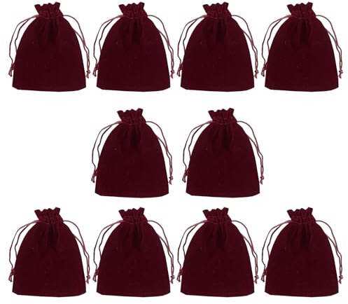 10 tragbare Würfelbeutel, Samt, Kordelzug, Schmuckaufbewahrung, Weihnachten, Tarot-Tasche, klein