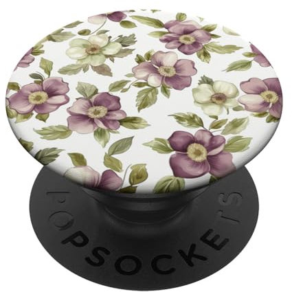 Aquarelle Hellebores Botanical Spring Floral PopSockets PopGrip Adhésif