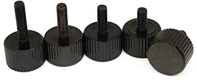 Handdrehschraube, 5 Stück M3-Rändelschraube aus Kohlenstoffstahl, Rändelschraube mit flachem Kopf, Rändelschraube, Computerschrauben von Hand festziehen, M3 x 6 mm(M3x12mm)