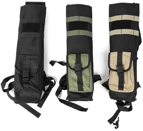 Carcaj de flecha táctico para tiro con arco y flecha multifuncional, soporte de flecha ajustable para tiro al aire libre (caqui)