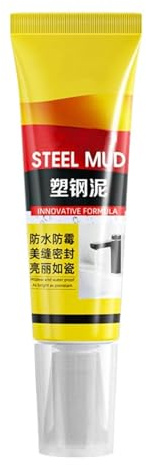 Patifirst Sigillante Doccia | Stucco Impermeabile Per Lavello Cucina Con Raschietto,Nastro Adesivo Antiritiro Per Interni Esterni Wc Vasca Finestra Piastrella Bagno