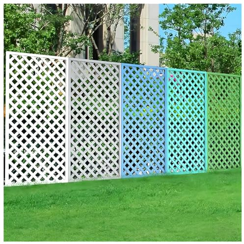 Panneau Clôture En Treillage Bois – Brise-vue D'extérieur, Treillage Jardin Plantes Grimpantes, Barrière Décorative Terrasse, Séparateur Autoportant Jardin(Green,60x120cm/23.6x47.2)