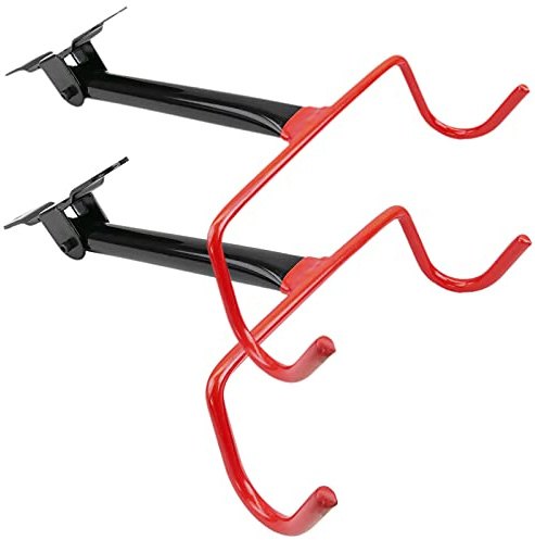 PrimeMatik - Wand Halterung mit faltbar Haken für Fahrrad hängen Fahrradhalter 2-Pack
