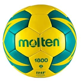 MOLTEN Balon de Balonmano H2X1800-YG - Entrenamiento, Color Amarillo y Verde
