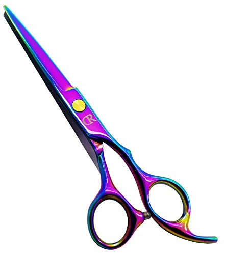 Professional Hair Cutting Shears,6 Inch Barber Hair Cutting Scissors Sharp Blades Hairdresser Haircut for Women/Men/Kids 420c Stainless Steel Rainbow Color (A) (B) (a) (Color A) (A)