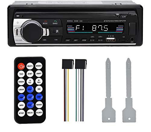 Receptor de medios digitales para automóvil, Bluetooth Radio estéreo para automóvil Doble USB Receptor de radio FM montado en el automóvil Bluetooth Manos libres Llamada sin pérdida Reproductor de MP3