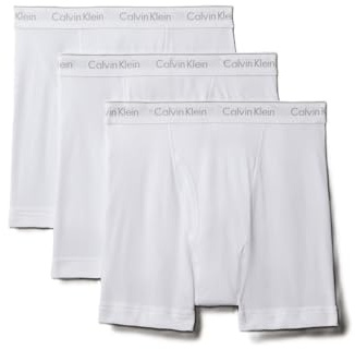 Calvin Klein Men's Cotton Classics 3-pack Boxer Brief, 3 White, Medium