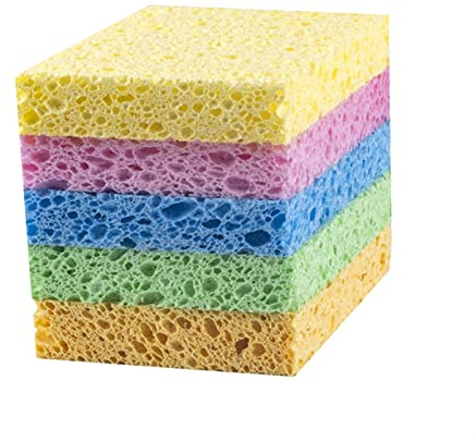 10 unids madera pulpa fibra esponja mágica borrador esponja artículos domésticos limpiador limpieza esponja para cocina herramientas de limpieza de baño (Color : 10pcs)