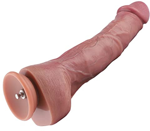 Hismith Gros gode 30.4cm gode realiste pour sex machine,dildo double densité de longueur insérable de 22.5cm,gode silicone avec système KlicLok,godemichets femme