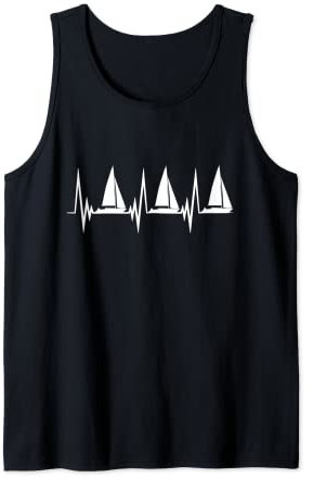 Segeln Herzschlag Segellehrer Bootfahren Segler Tank Top