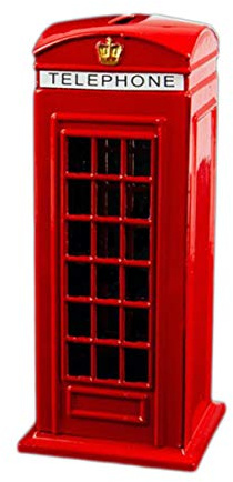 New Large Telephone Money Box - London Souvenirs Money Bank - 18 cm Phone Booth Piggy Bank Coins Saving Box