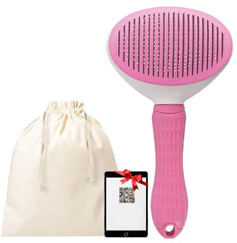 SALVAYRO - Spazzola per Gatti e Cani, Pettine per Animali Domestici a Pelo Corto e Lungo, Accessori per Rimuovere Peli Morti, Include Borsa e Guida Digitale.