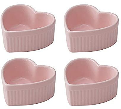 Bol à pudding en céramique - En forme de four - Pour œufs cuits à la vapeur - Pour crème brûlée - Rose