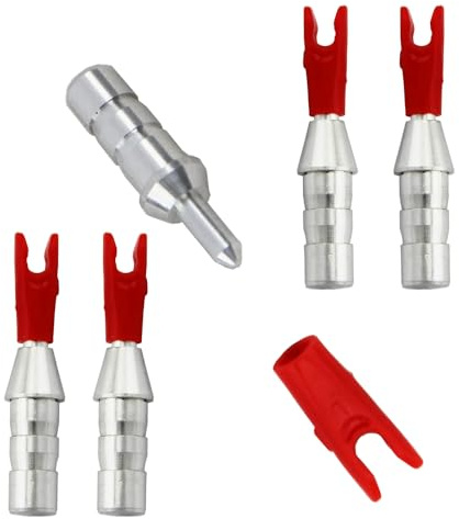UP100 24 Sets Außendurchmesser 4,2 mm Pin Nock L Größe Bogenschießen Pfeil Pin Nock Pfeil Schwanz Flügel für Compound Recurve Bogen Carbon Pfeil (rot)