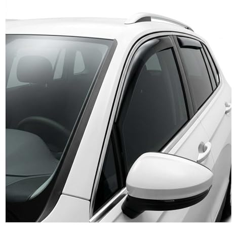 OMAC Windabweiser Regenabweiser kompatibel mit VW Tiguan AD 2016-2024 Acryl Dunkel 4tlg