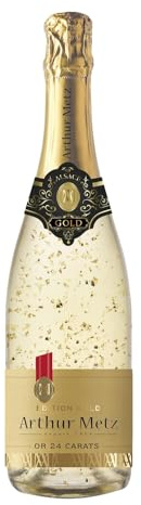 Arthur Metz - Gold Edition, 24 Karat, Sekt mit echten, feinen Goldflocken (1 x 0,75 l)