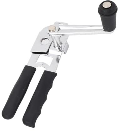 Abrelatas Manual portátil de seguridad profesional, abridor de tapas para latas para el hogar, cocina, camping al aire libre, acero inoxidable, caucho, plástico, 19,7x5,7 cm