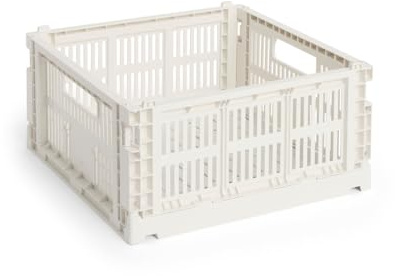 HAY - Colour Crate Korb Square M, 29,5 x 29,5 cm, off-white, recycled