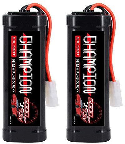 GOLDBAT 5000 mAh 7,2 V NiMH Akku RC Batterie 7.2 V Ersatzbatterie für RC Cars Crawl Truck Boot Buggy Modellbau Autos Flugzeug Heli Toy 2Packs
