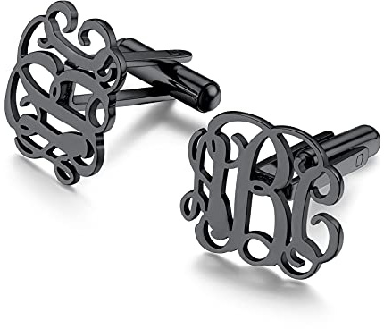 PROSTEEL Französische Stil Manschettenknöpfe Herren Hemd Anzug Zubehören Edelsthal/18k vergoldet/schwarz Metall plattiert Geburtstag Vatertag Weihnachten