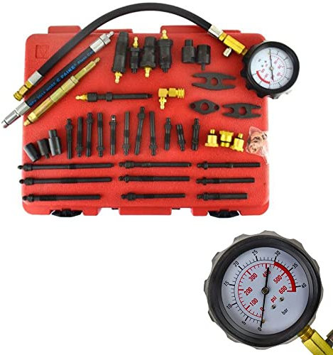 Auto Kompressionstester, Kompressionstester für Benzin Motor 0-40 Bar Kompressionsprüfer Benzin, für Benzin und Diesel Motoren