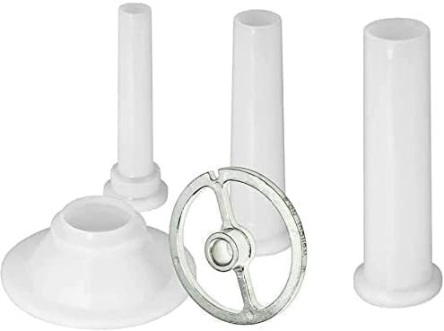 Wolfcut Wurstfüller- Set (Kunststoff Füllrohr Set + Führungsscheibe) Ersatz für/kompatibel mit Fleischwolf BOSCH MUM4 MUM5