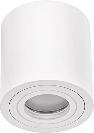 NCC-Licht LED Aufbauleuchte Außenleuchte Chloe rund Weiß matt IP65 7W GU10 540lm warmweiß 2700K wasserdicht