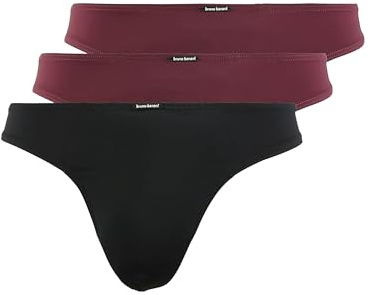 bruno banani Strings Herren Bale Mikrofaser Strings atmungsaktiv - 3er Pack | Luftige Mikrofaser, niedrige Bundhöhe, Baumwoll-Einsatz im Suspensorium, elastischer Bund ohne Drücken, 3er Set