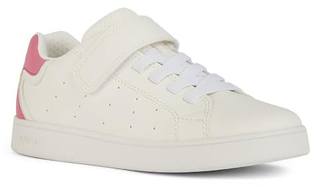 Geox J Eclyper Girl A, Scarpe da Ginnastica, Bianco Fucsia, 37 EU