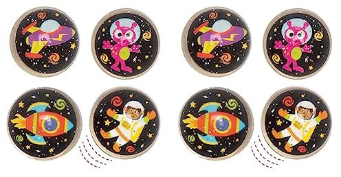 Baker Ross AX193 Glitzernde Sonnensystem Flummis - 10 Stück, Lustiges Spielzeug Für Kinder Zur Winterzeit Perfekte Party, Beute, Preis Oder Korbfüller (Packung mit 2)