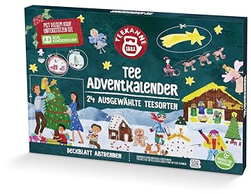 Teekanne Adventskalender 2023 mit 24 ausgewählten Tee Sorten, grün